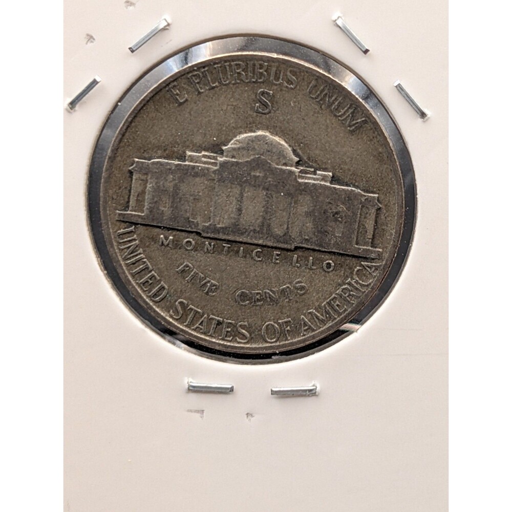 1943‑S Jefferson Nickel – 35% Silver – Wartime Alloy – In 2×2 Holder